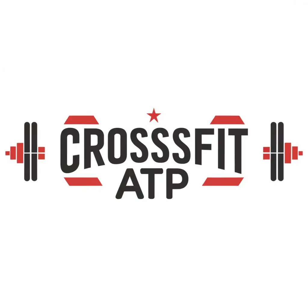 a logo design,with the text "CrossFit ATP", main symbol:CrossFit.com, Fitness, gym, workout, weights,Minimalistic,be used in Sports Fitness industry,clear background