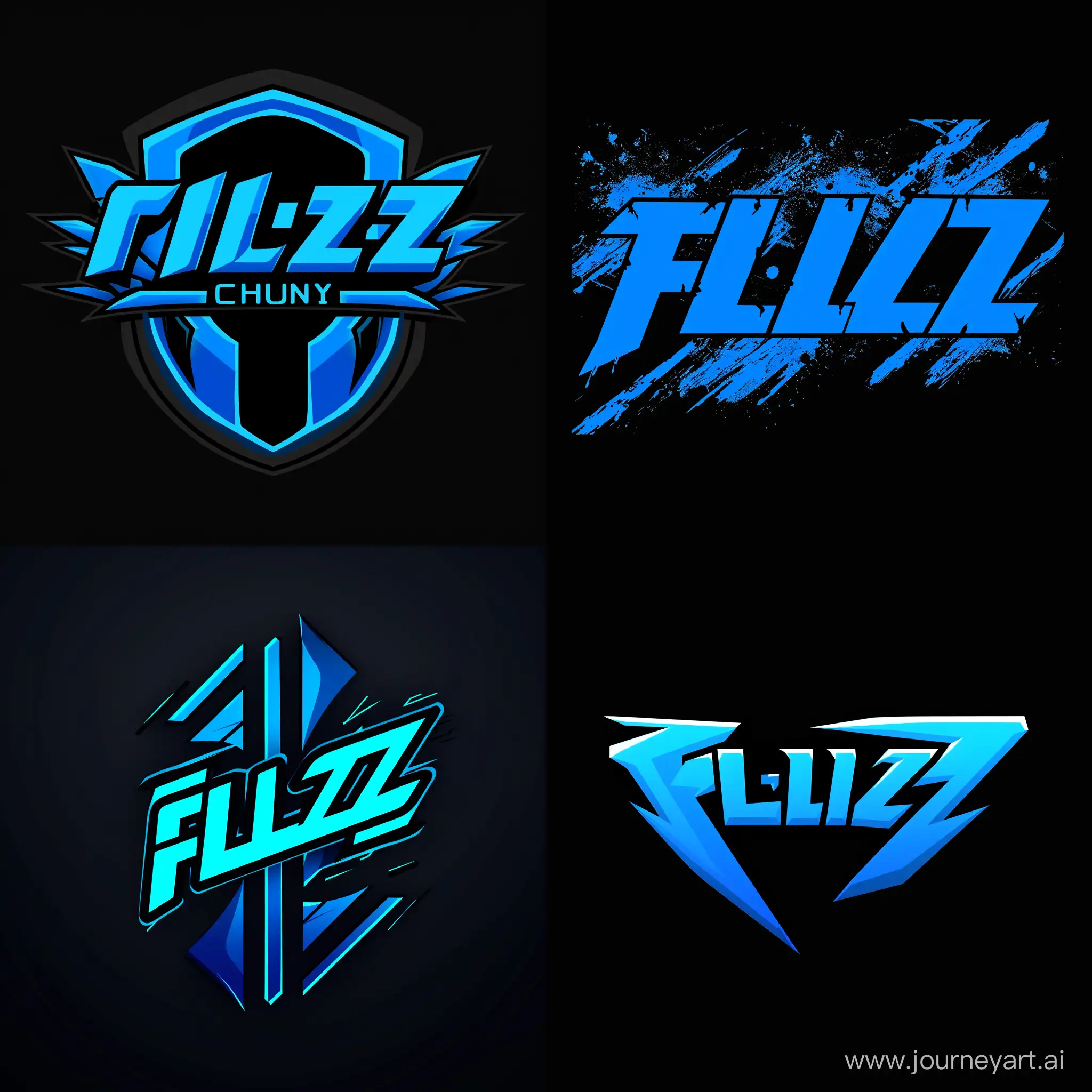 fl1zy channel logo colors: blue, black