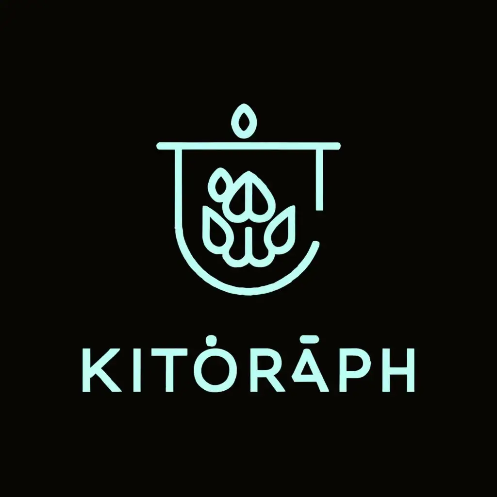 a logo design,with the text "kitograph", main symbol:water filter , rGO, Kitosan, empty palm oil bunches,Moderate,clear background