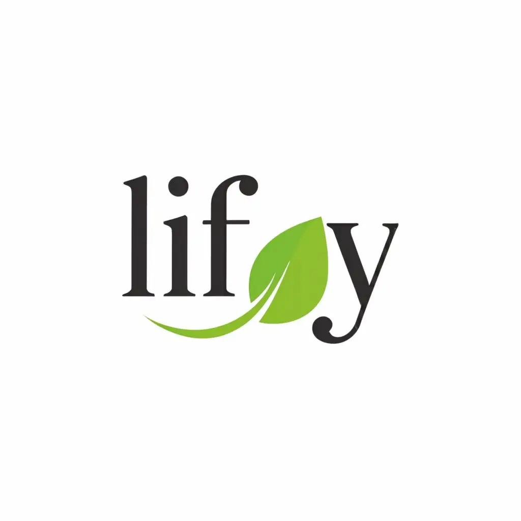 a logo design,with the text "Lifey", main symbol:leaf,Moderate,be used in Retail industry,clear background
