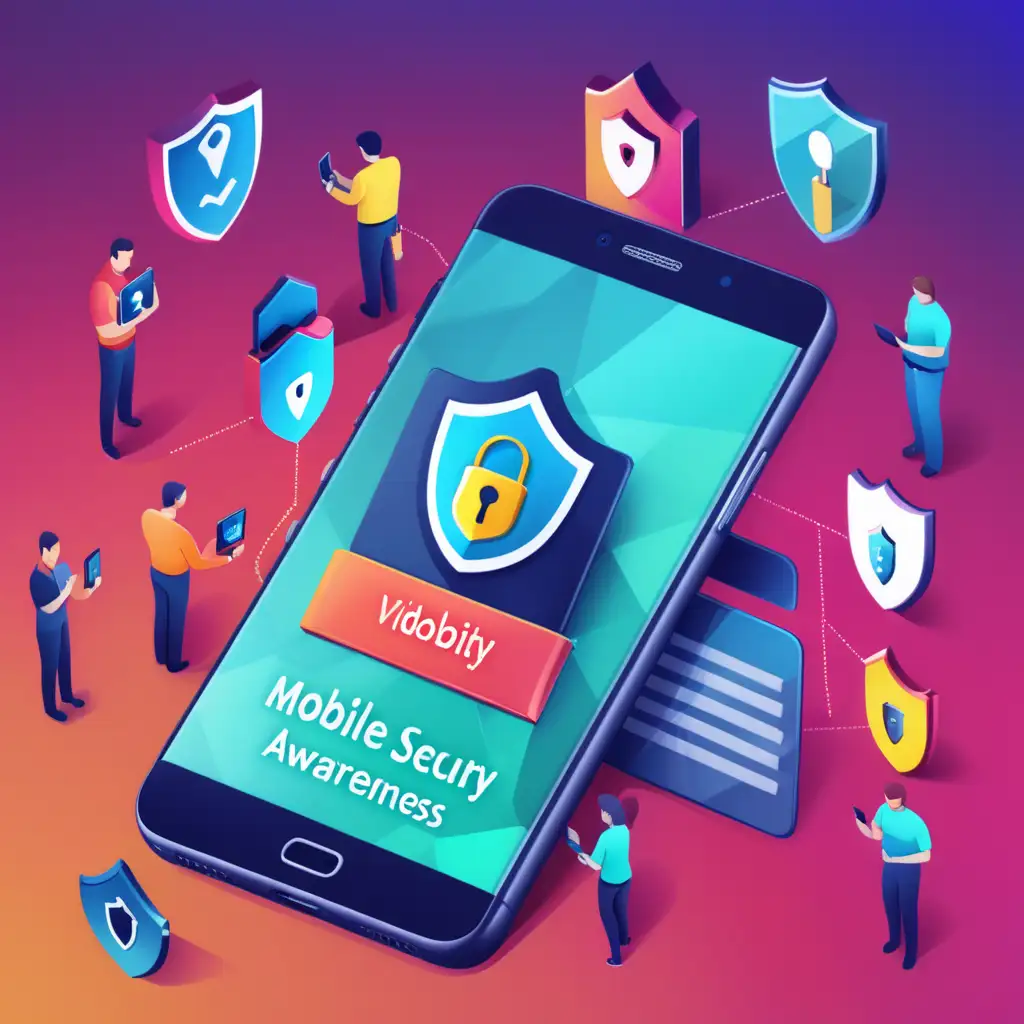 Vibrant Mobile Security Awareness Video Illustration