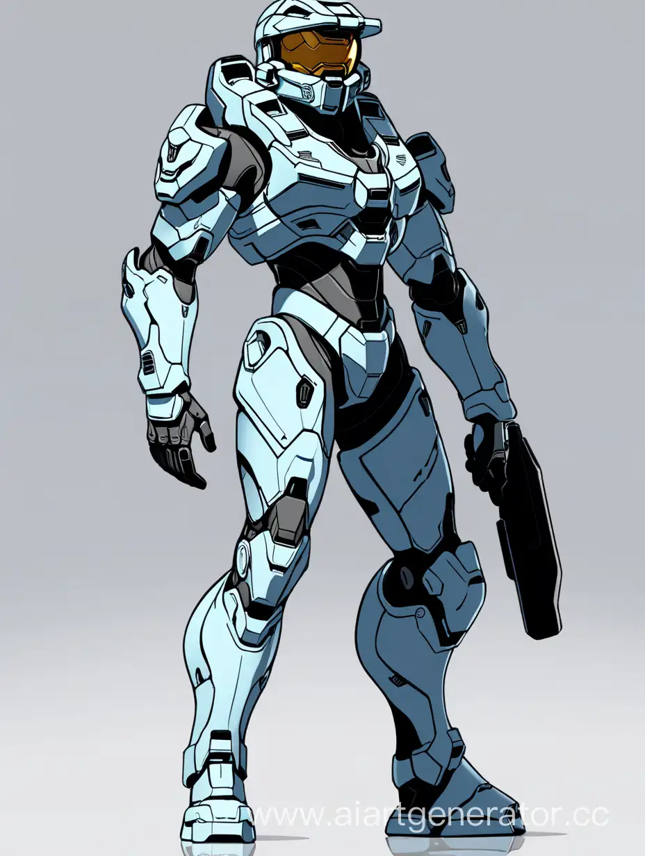Halo, thin armor suit, stylized