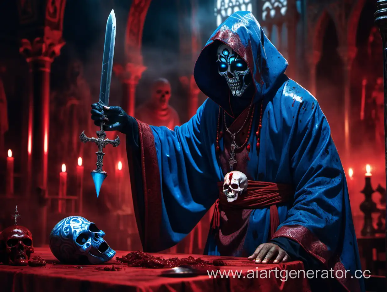 Mystical-Ritual-Hooded-Monk-with-Bloodstained-Dagger-in-Redlit-Temple