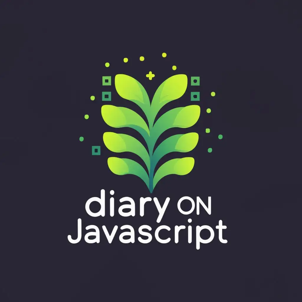LOGO-Design-for-Diary-on-JavaScript-Anime-Fern-Background-with-Gradient-and-Clear-Text