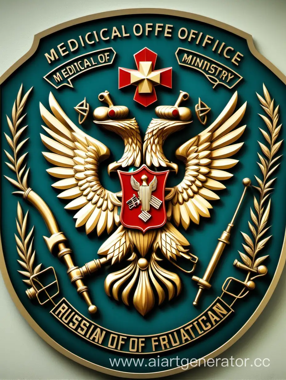 Знак медицинская канцелярия министерство обороны Российской федерации вектор 