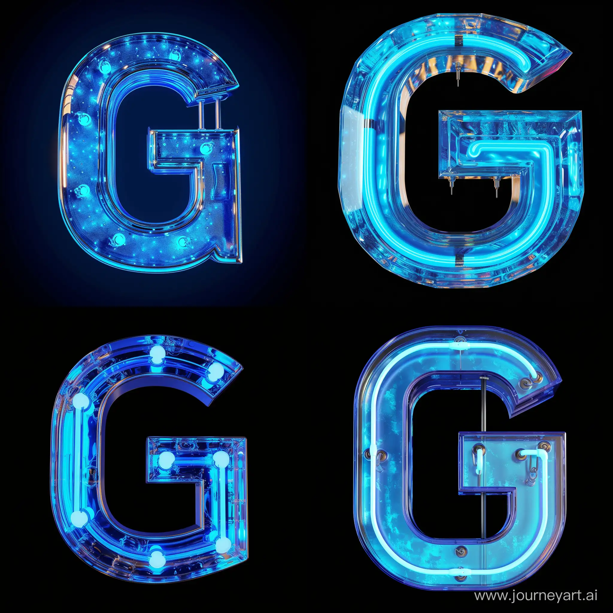 Neon-Blue-Letter-G-with-Attractive-Tones-and-Realistic-Design