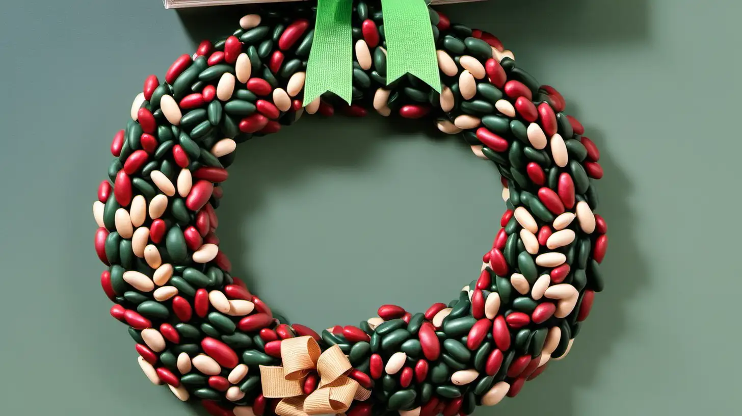 bean wreath crafting

