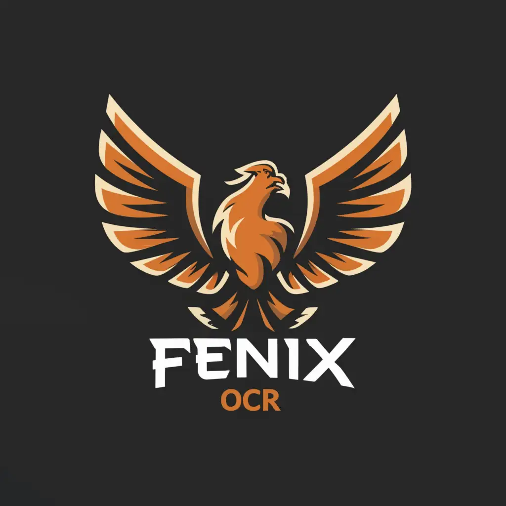 a logo design,with the text "Fenix OCR", main symbol:Phoenix, flames, muscular arm,Moderate,be used in Sports Fitness industry,clear background