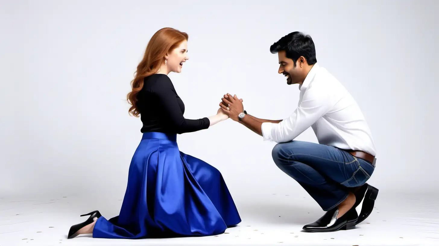 Indian Mans Romantic Marriage Proposal to Amy Adams in Stylish Attire