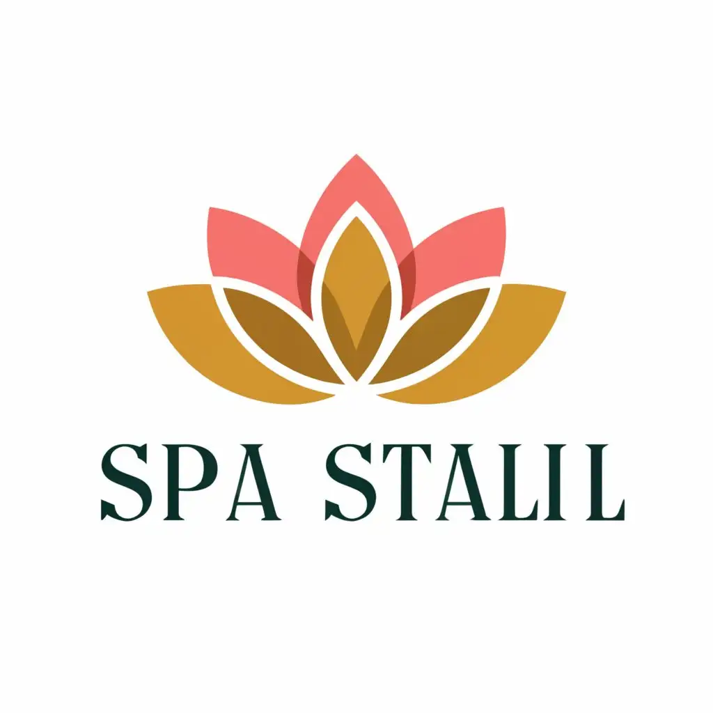 a logo design,with the text "SPA STALL", main symbol:message,Moderate,be used in Beauty Spa industry,clear background