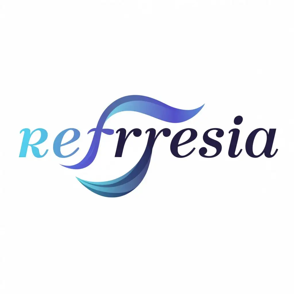 a logo design,with the text "Refresia", main symbol:breeze,freshness,refreshes,Moderate,clear background