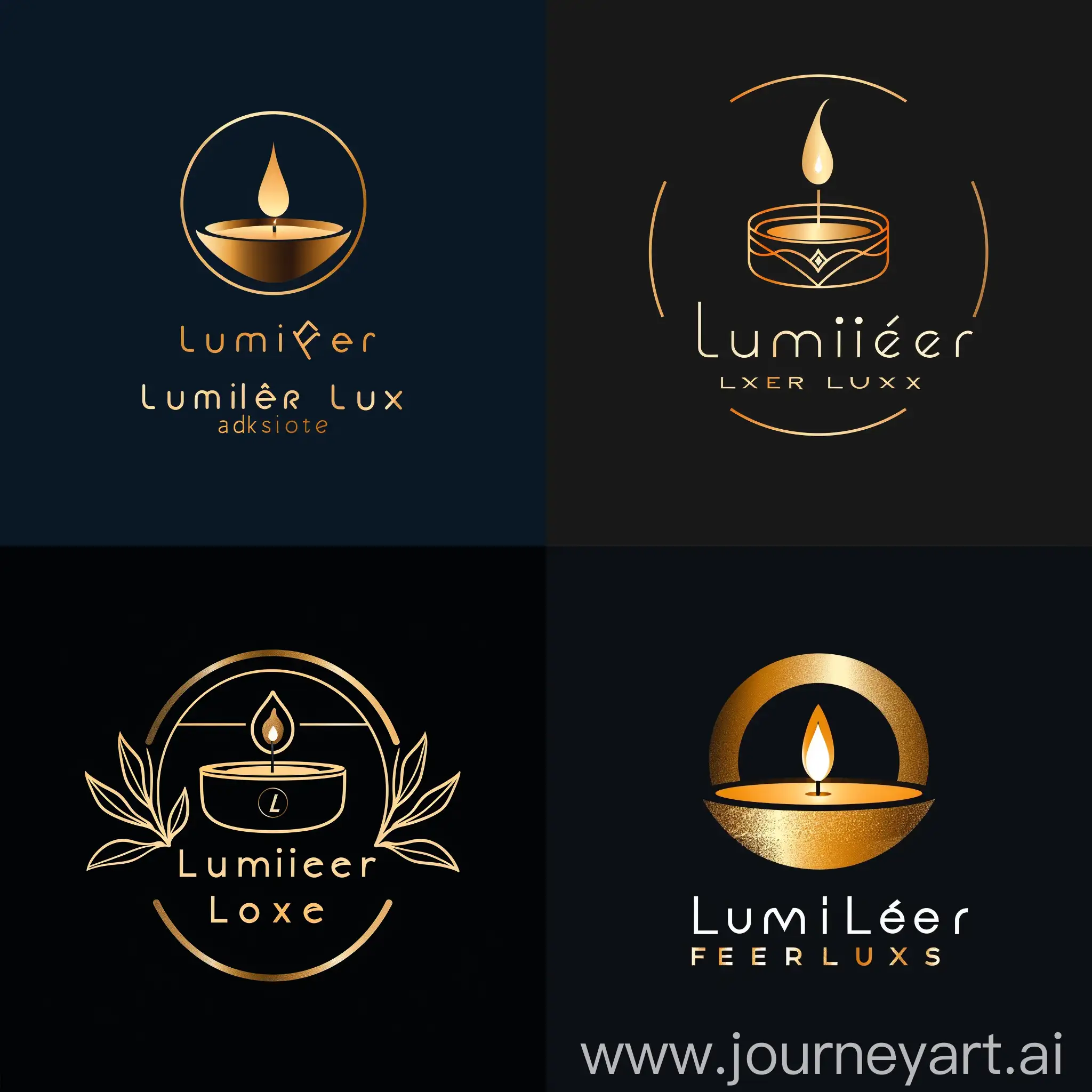 Create a logo for ‘Lumièr Luxe,’ a new business offering luxurious, elegant handcrafted candles. It should reflect light, luxury, and artisanal quality. What’s your suggestion?”