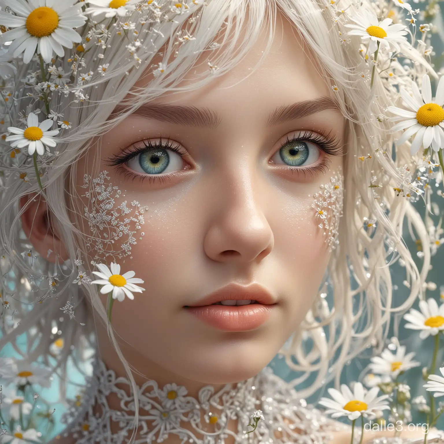 Chamomile Girl in HyperDetailed Surrealist Fantasy Graceful Macro ...