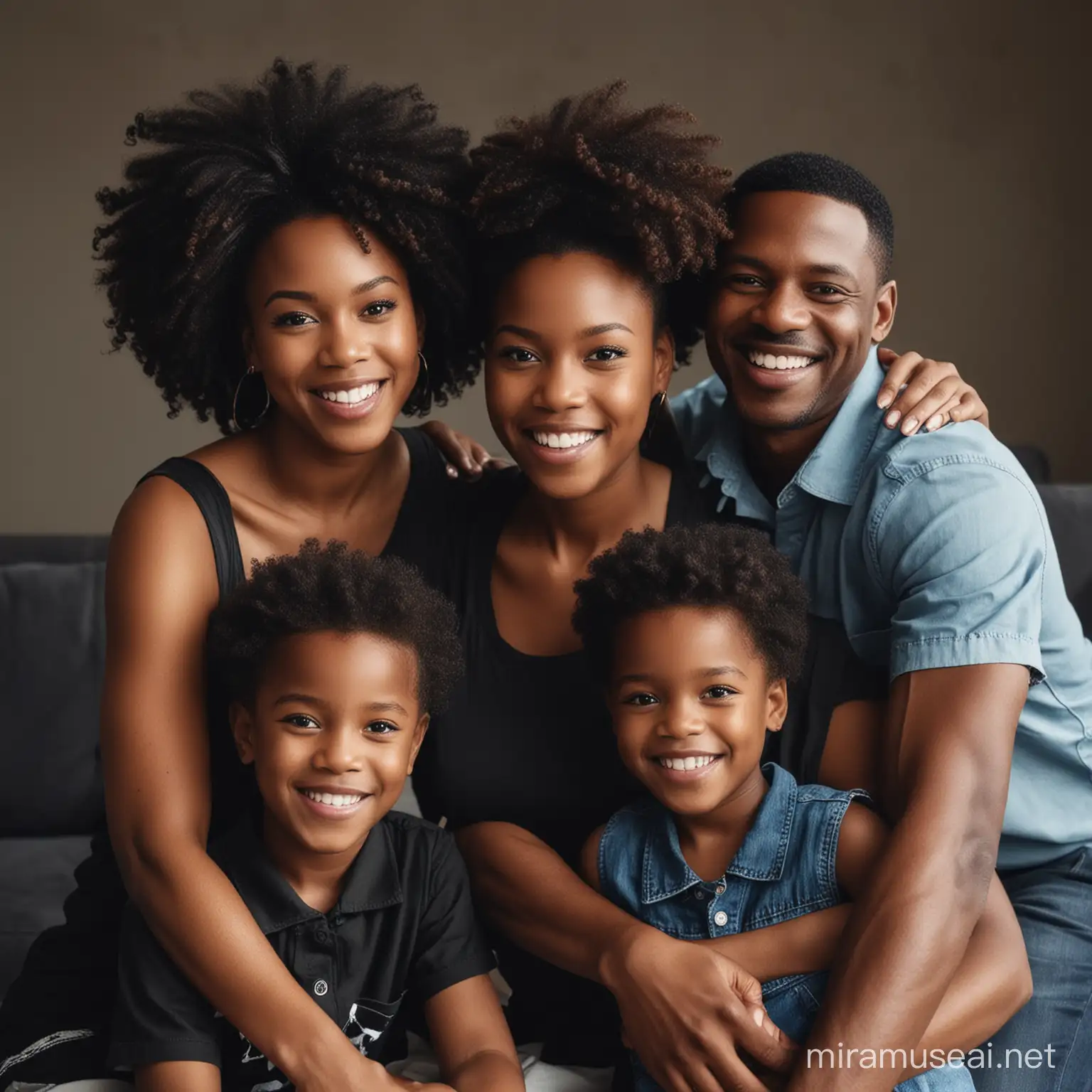 Black  Happy Family
