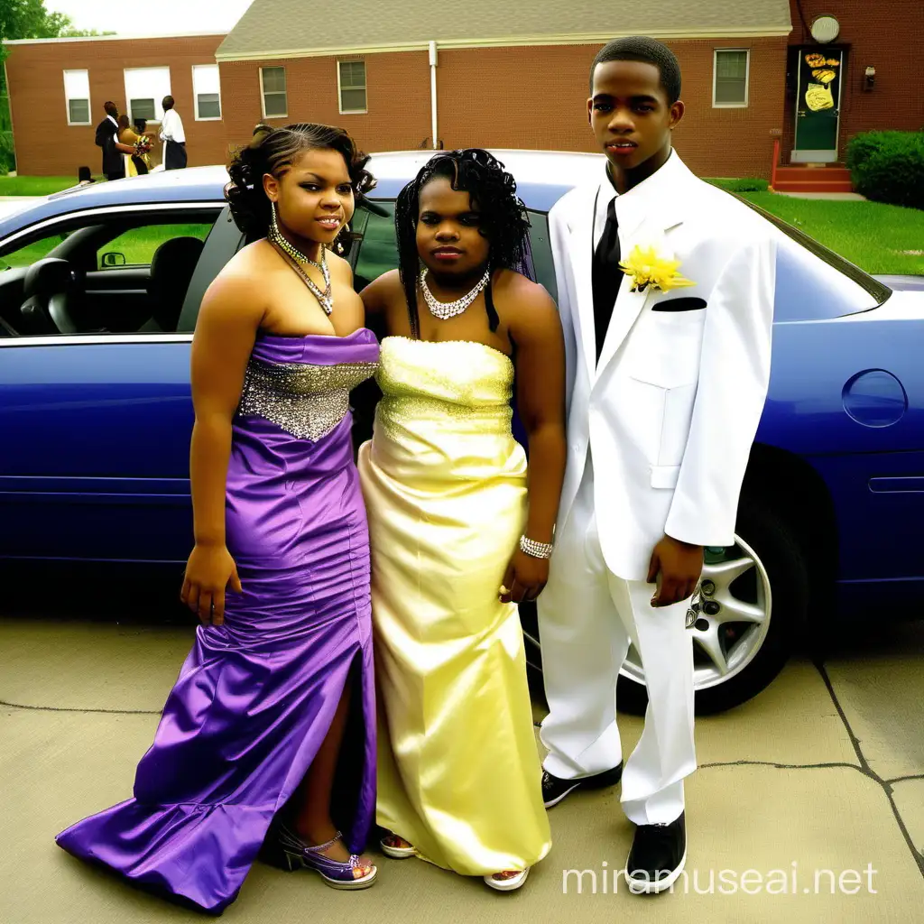 African American High School Prom Glamorous Late 2000s Ghetto Fabulous Celebration