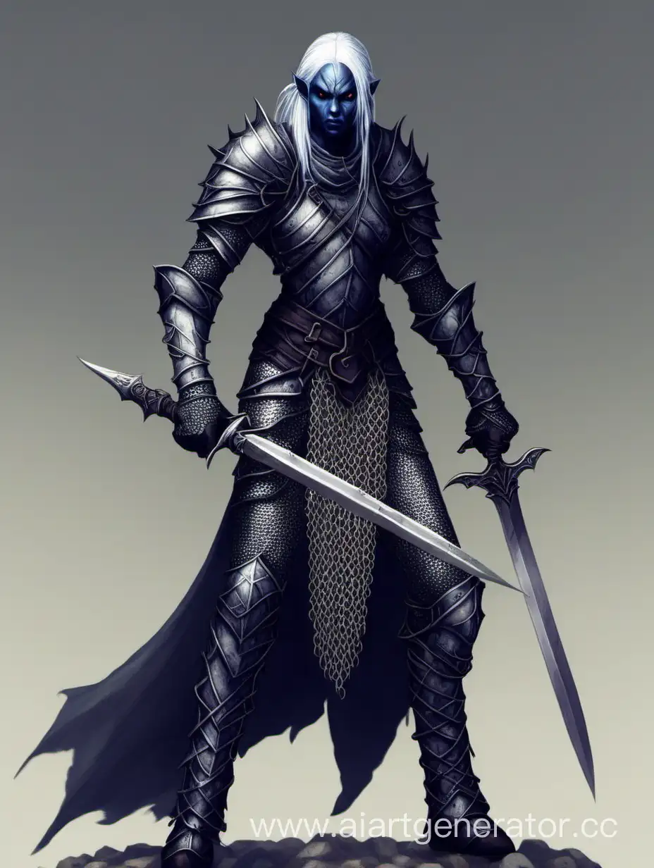Formidable-Drow-Warrior-in-Intricate-Chainmail-Armor