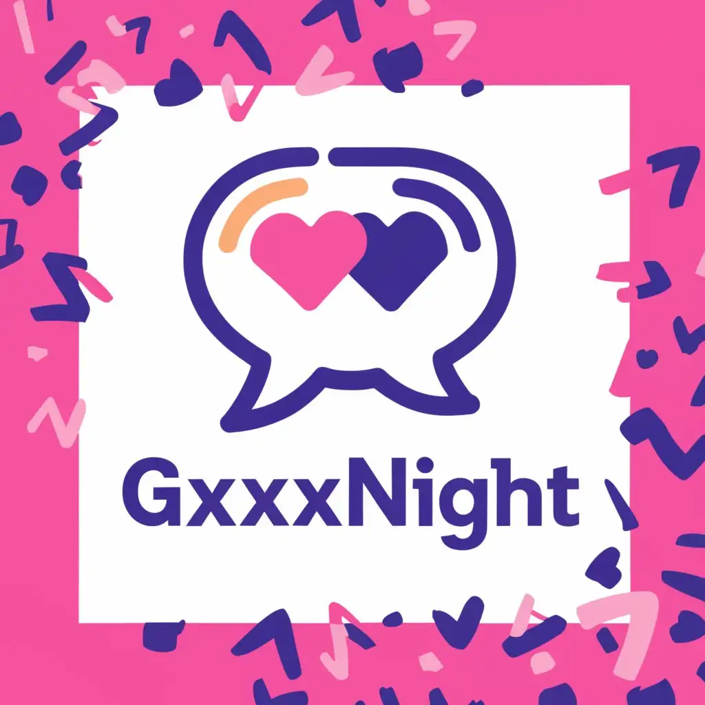 a logo design,with the text 'gxxxnight', main symbol:Online Girls Chat with Boys,Moderate,clear background