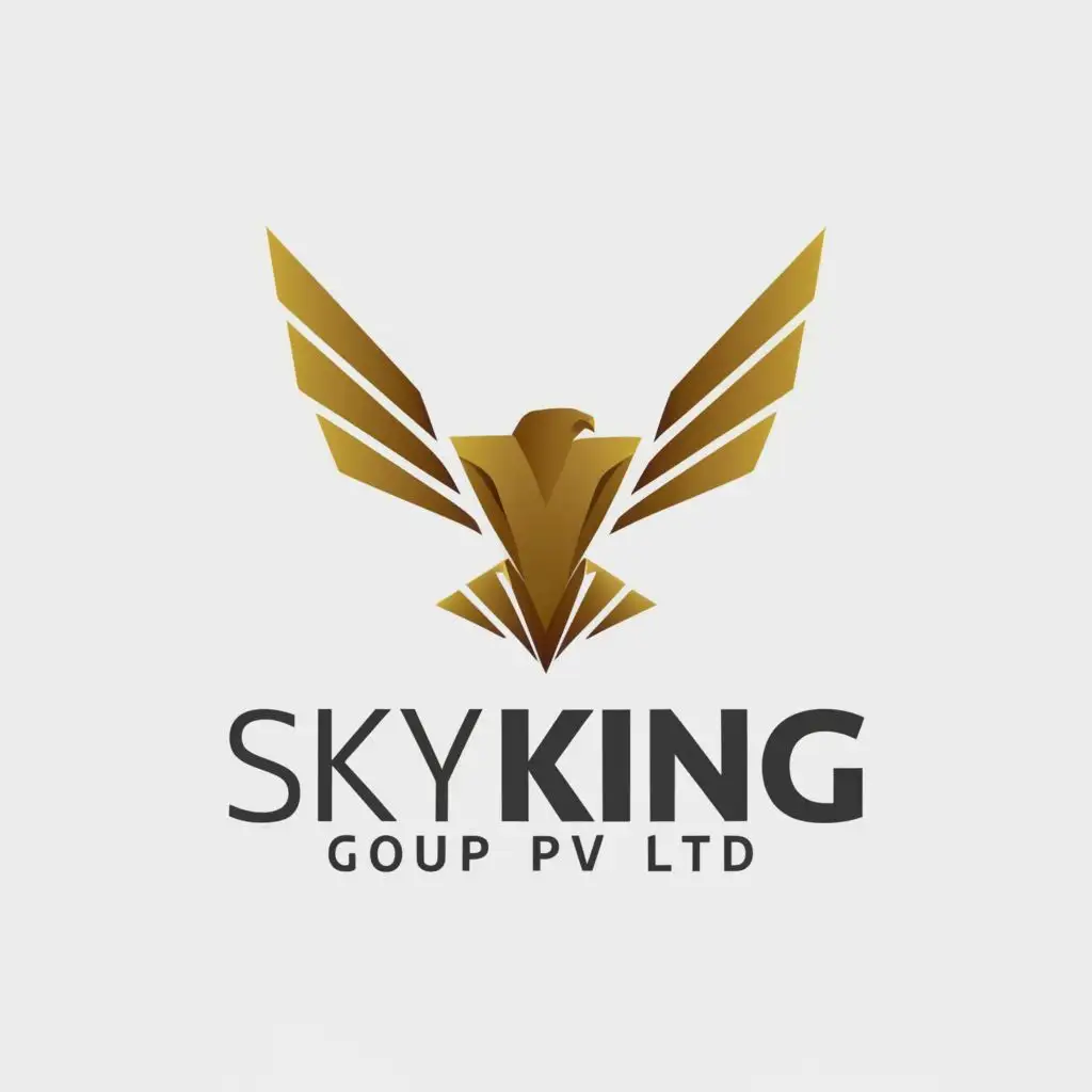 a logo design,with the text "• Skyking Group PVT LTD ⚡📊", main symbol:Eagle,complex,be used in Finance industry,clear background