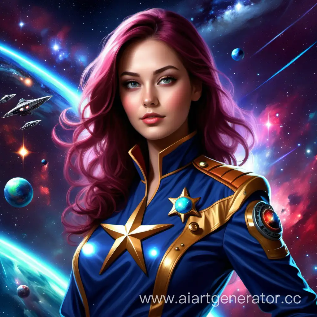 Radiant-Galactic-Captain-Stunning-Portrait-of-a-Beautiful-Space-Explorer