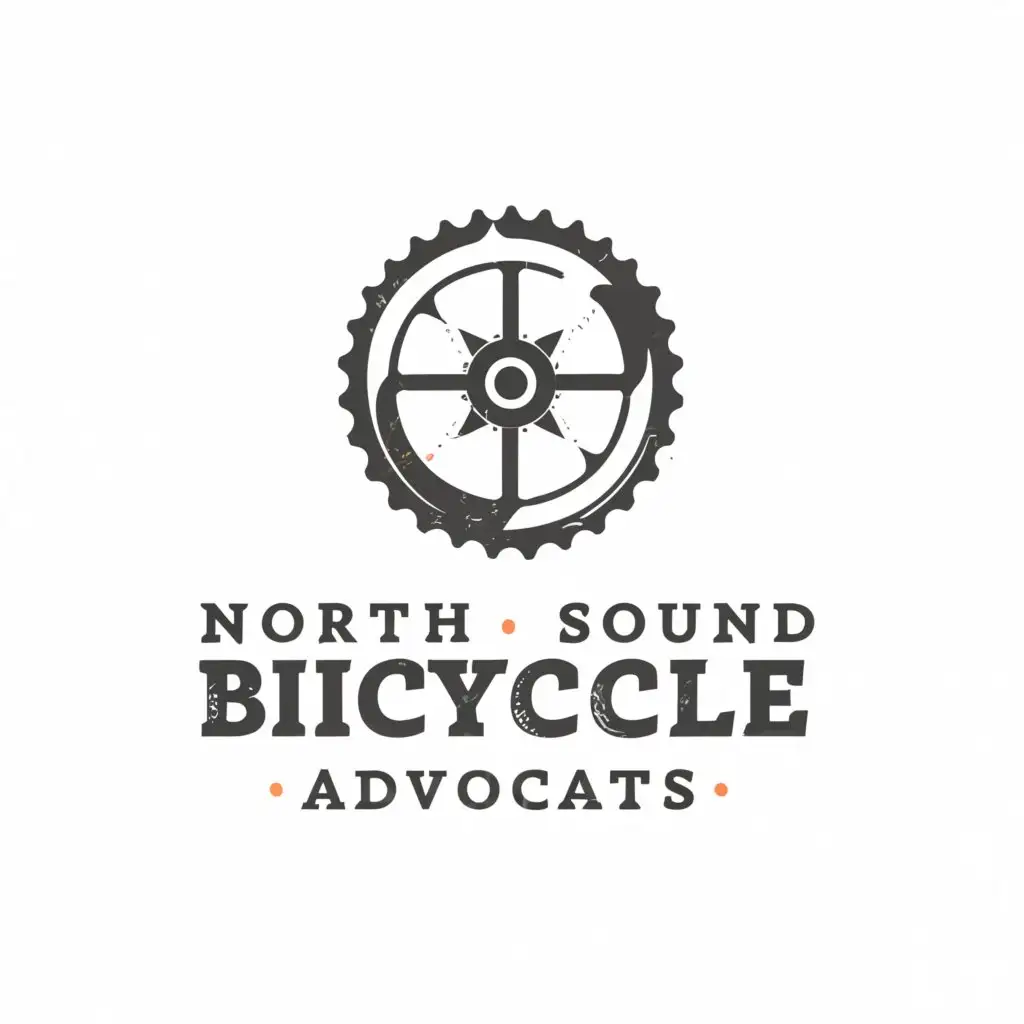 a logo design,with the text "North Sound Bicycle Advocates", main symbol:“O” of sound to look like a bicycle wheel,Moderate,be used in Nonprofit industry,clear background