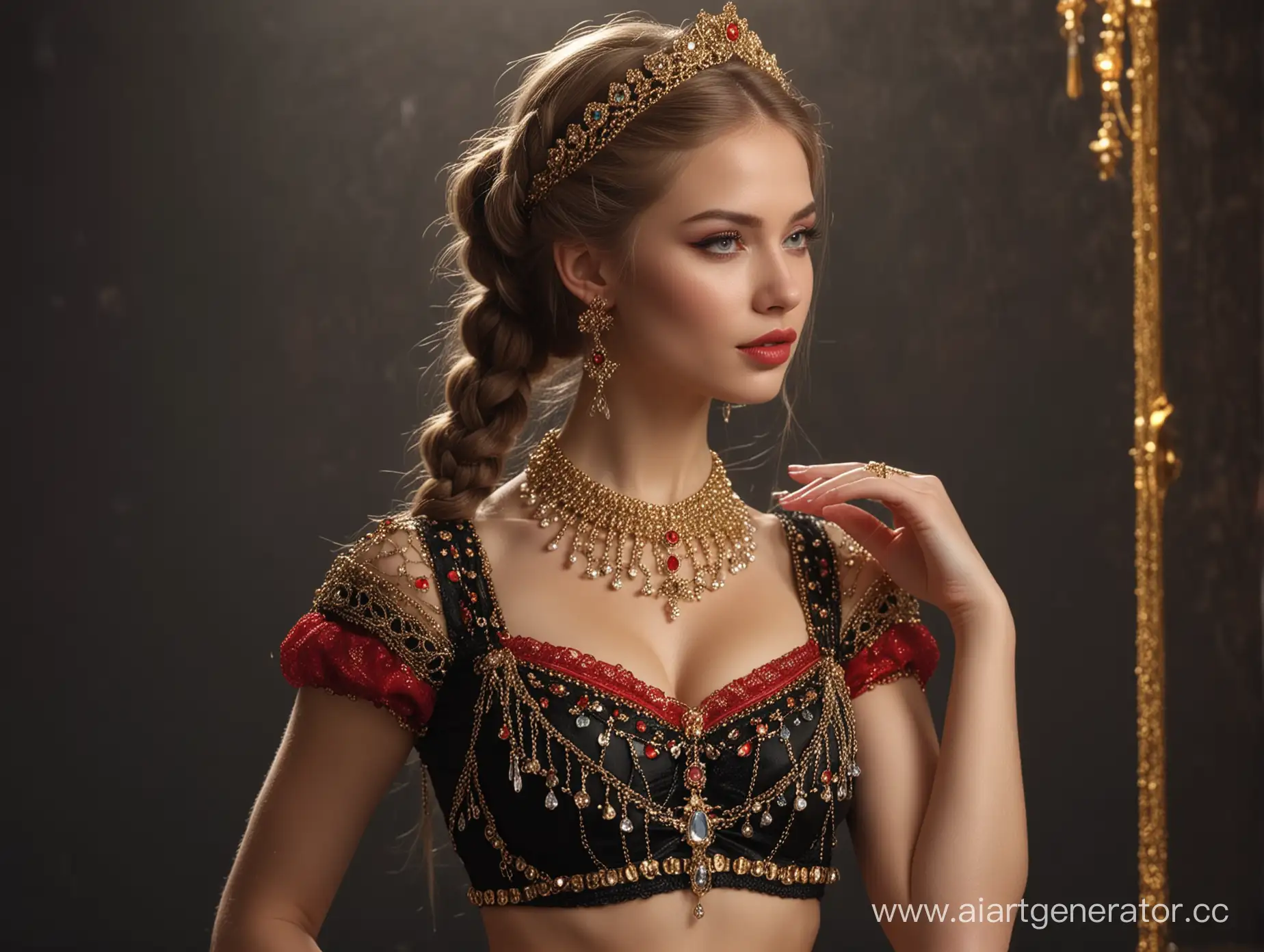 Seductive-Russian-Beauty-in-Opulent-Kokoshnik-and-Jewelry