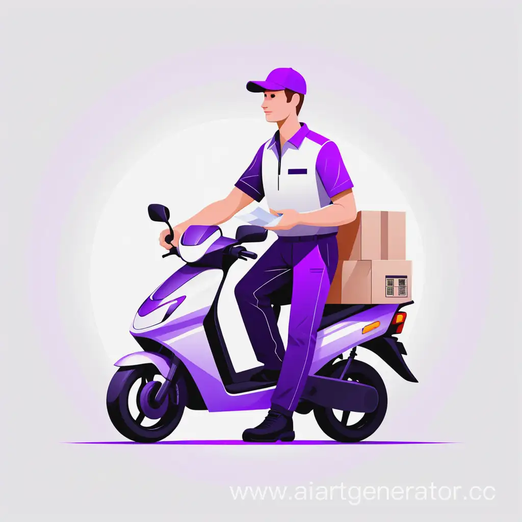 Efficient-White-and-Purple-Courier-Delivery-Service