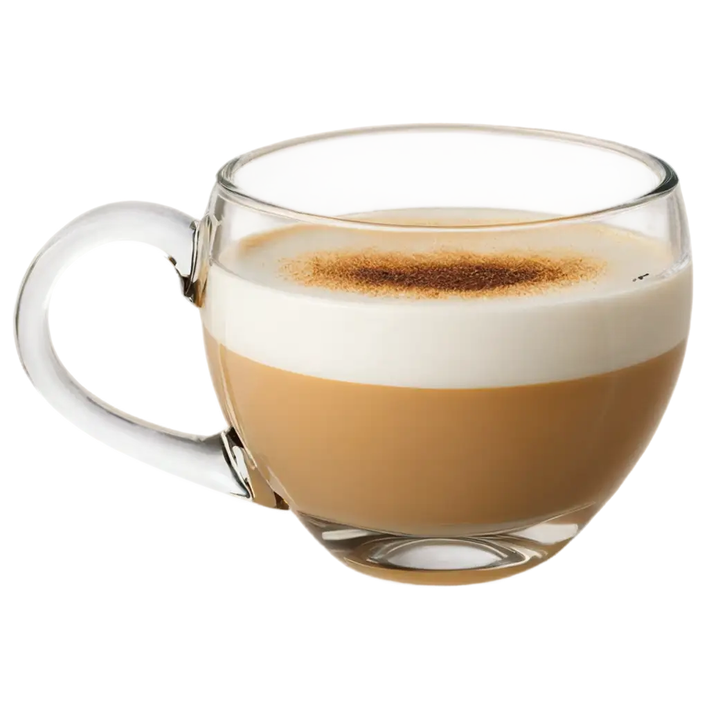 Exquisite-Transparent-Glass-with-Cappuccino-Elevate-Visuals-with-HighQuality-PNG-Format