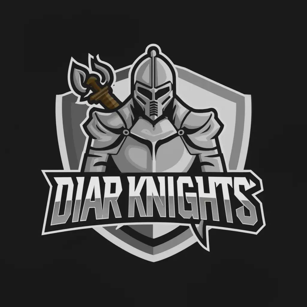 a logo design,with the text "Dark Knights", main symbol:Medieval,Moderate,be used in Sports Fitness industry,clear background