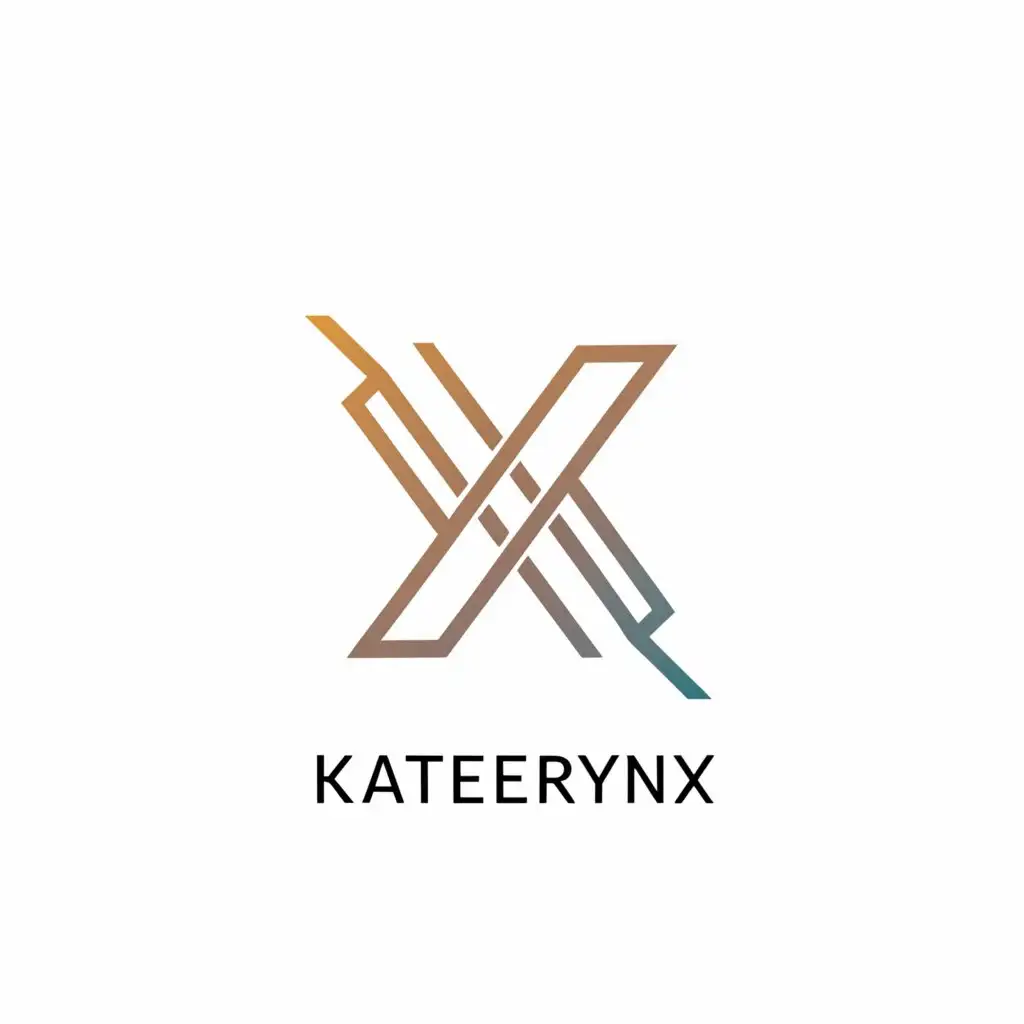 a logo design,with the text "KateerynX", main symbol:X
,Minimalistic,clear background
