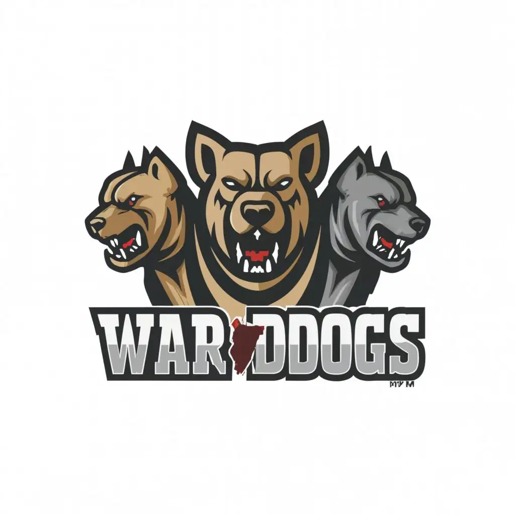 LOGO-Design-For-War-Dogs-Bold-Text-with-Ferocious-Canine-Symbol-Ideal-for-Sports-Fitness-Industry