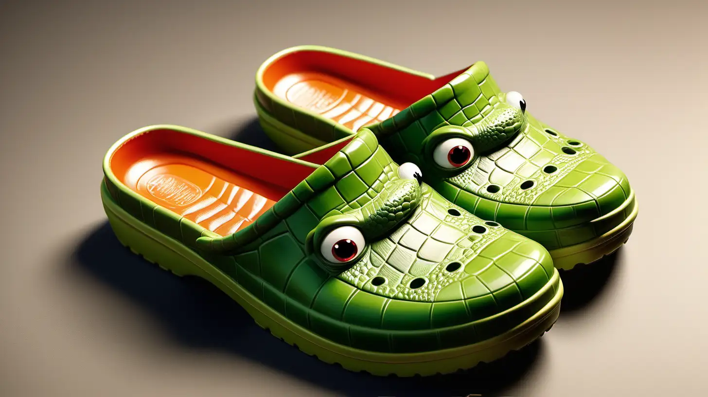 multiple croc slide shoes pixar style