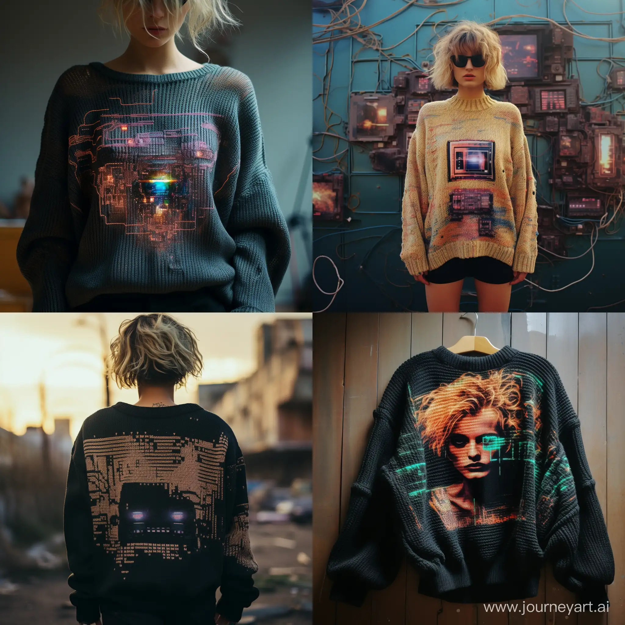 Cyberpunk-80s-Oversize-Knitted-Sweater-with-WorldControl-Computer-Image