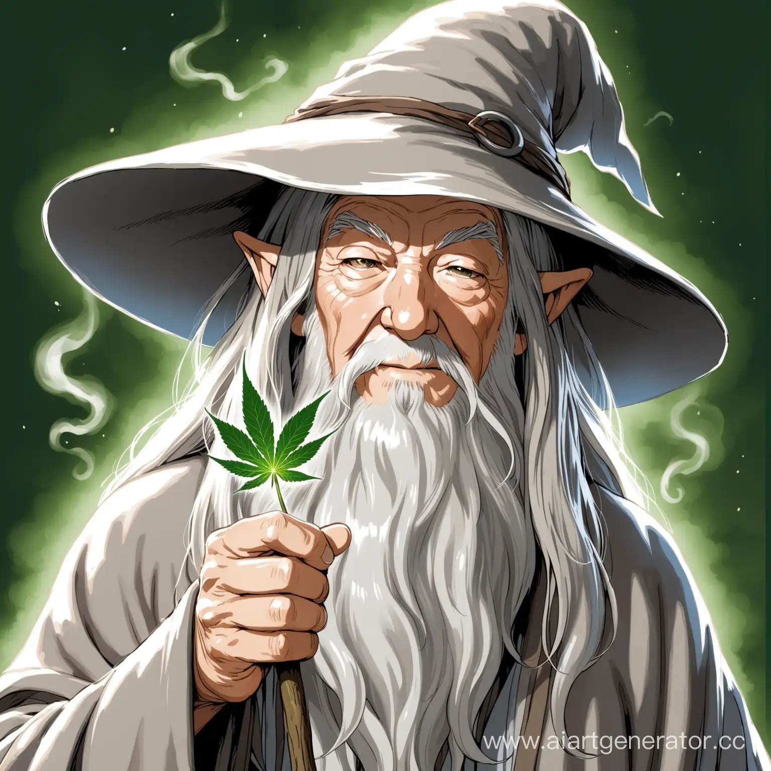 Fantasy-Character-Gandalf-Relaxing-and-Smoking