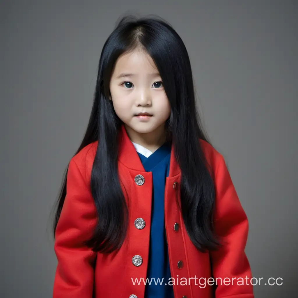 Adorable-6YearOld-Korean-Girl-in-Striking-Red-Jacket-with-Long-Black-Hair