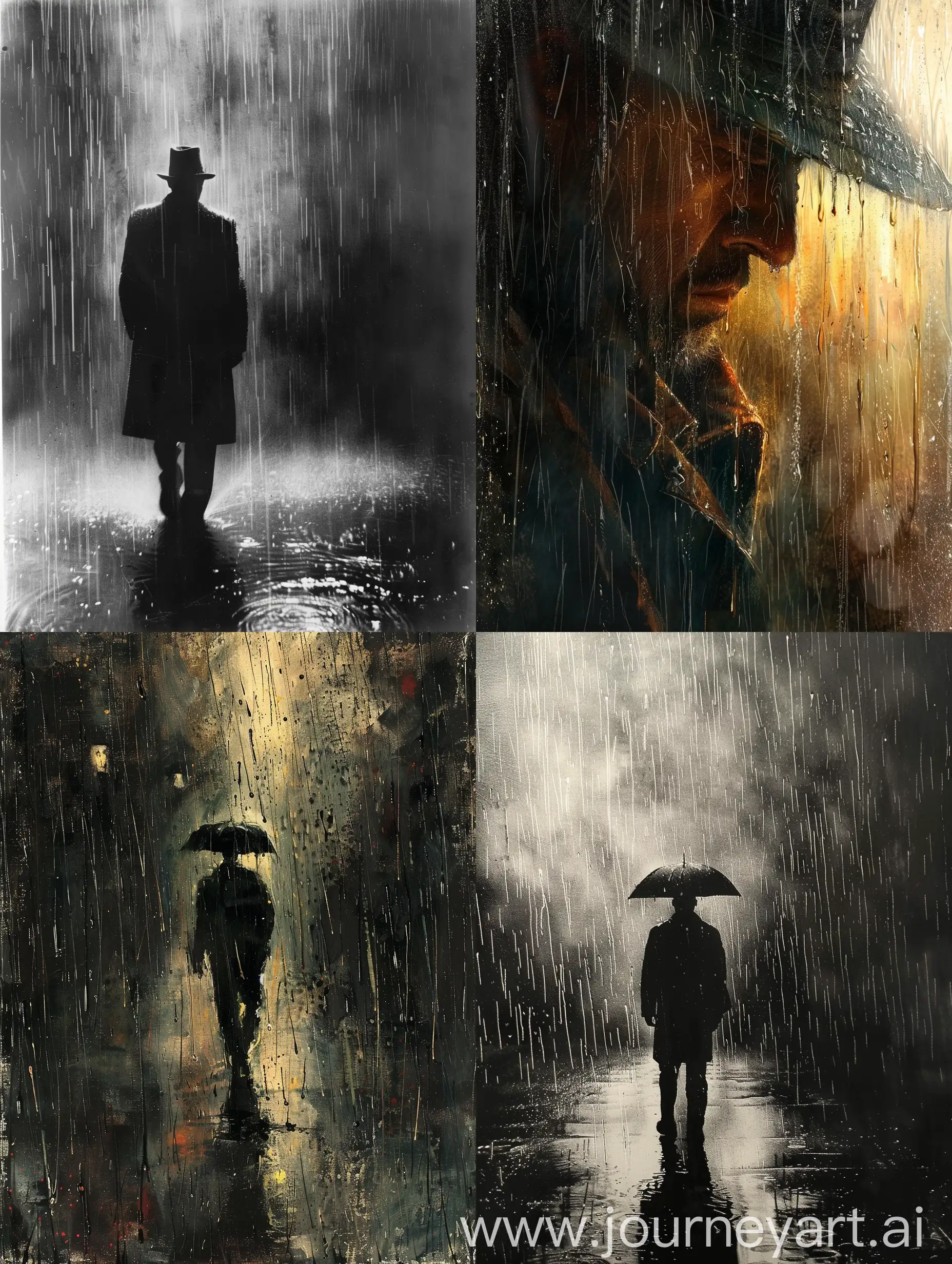 The man in the rain