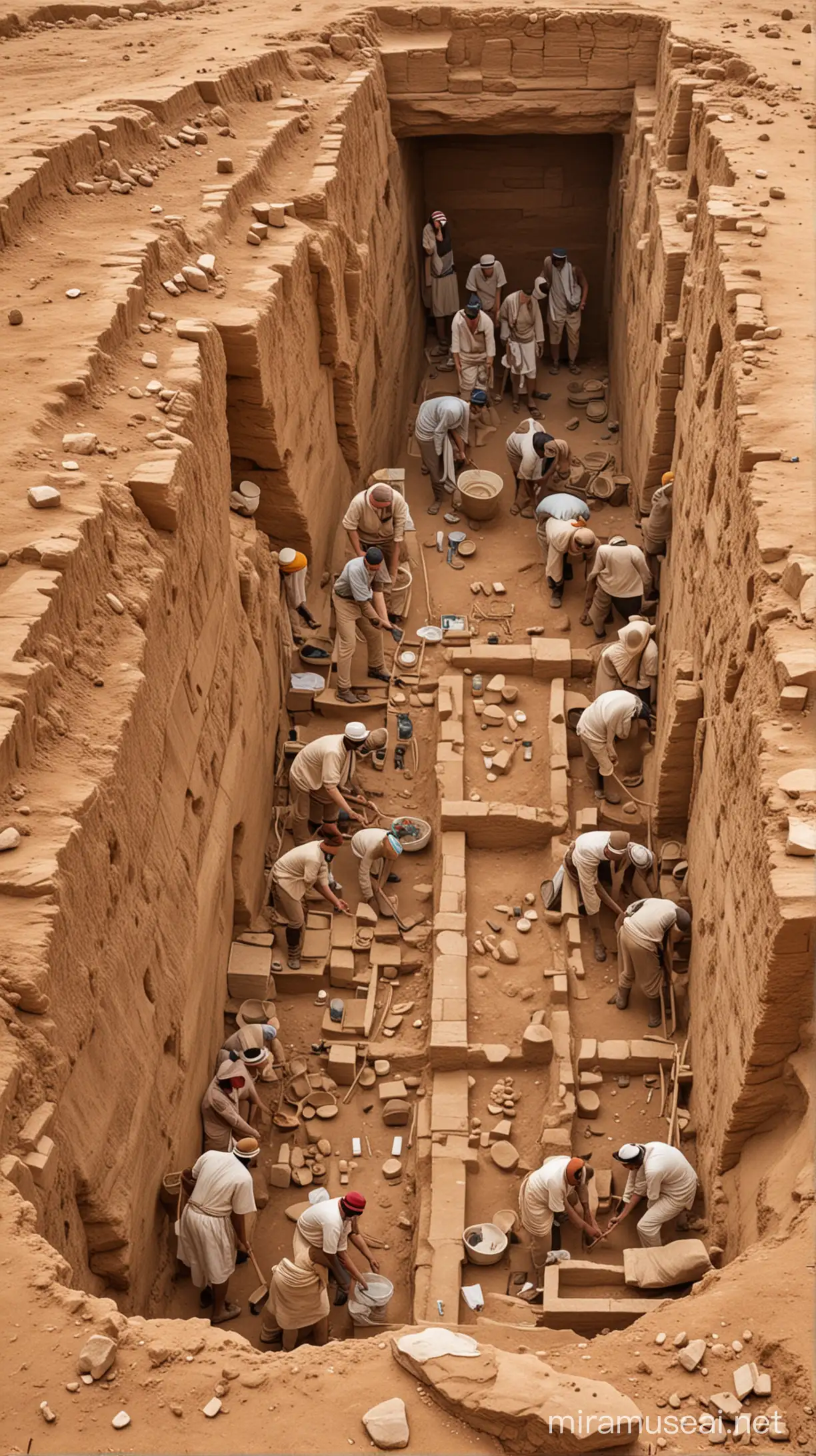 Archaeologists Unearthing Smare Smares Tomb Amidst Egyptian Ruins