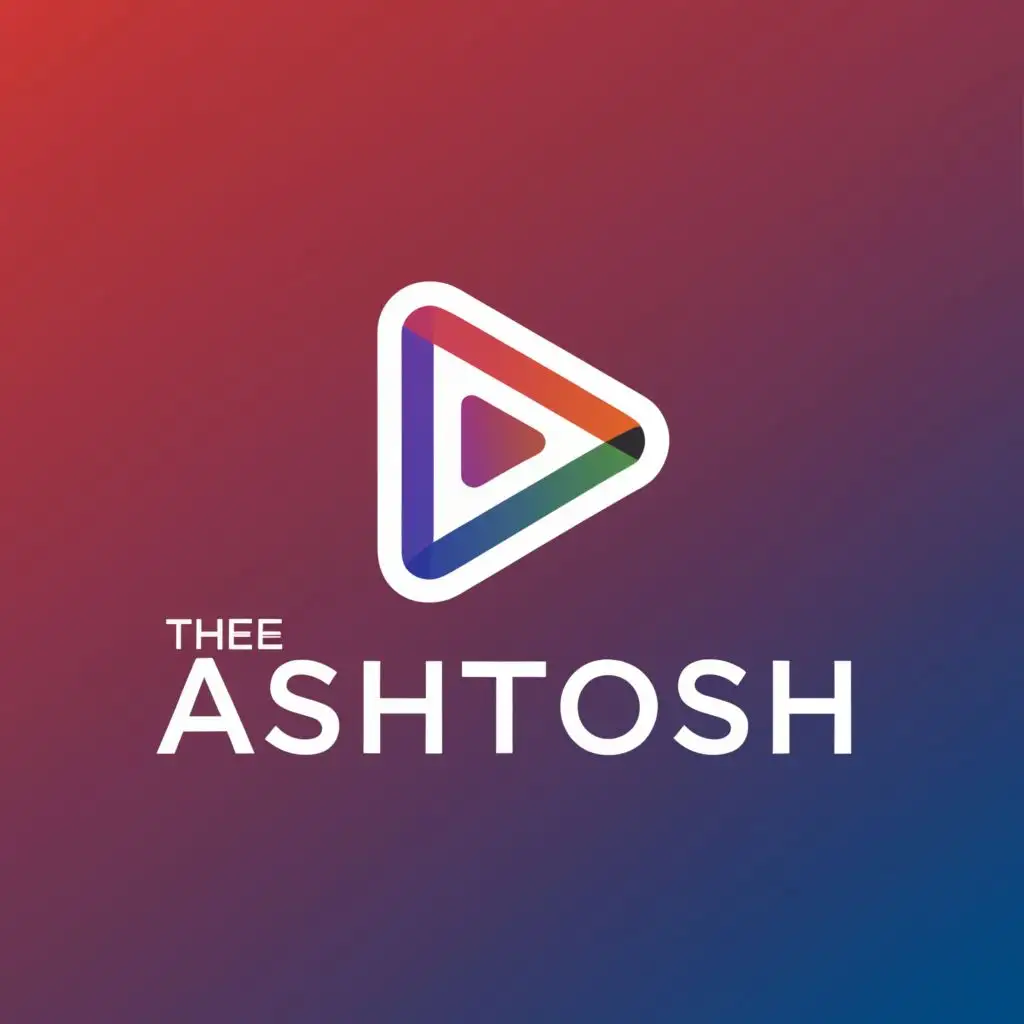 a logo design,with the text "THE ashitosh", main symbol:YOUTUBE,Moderate,clear background