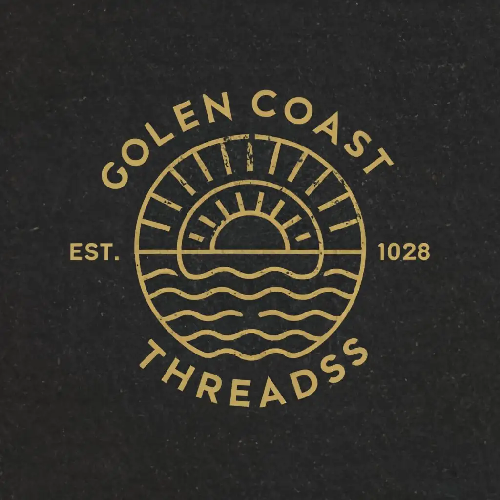 a logo design,with the text "Golden Coast Threads", main symbol:fashionable brand of clothing，SF,LA,Moderate,clear background