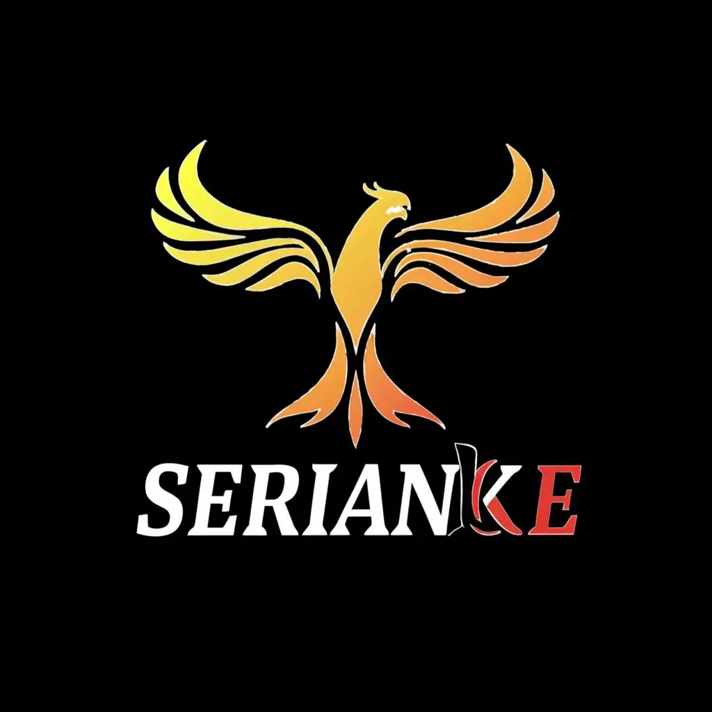 logo, Phoenix, with the text "Serianke", typography