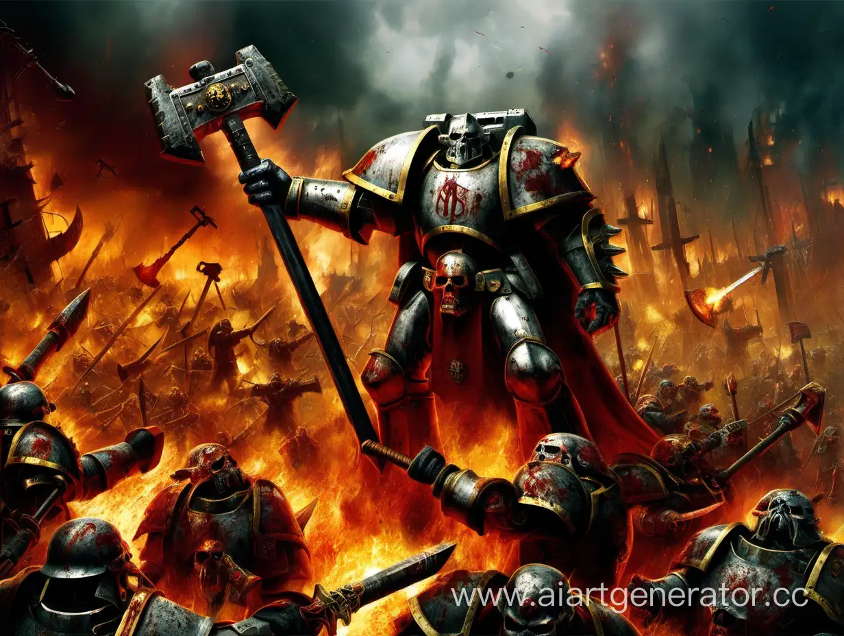 Fiery-Warhammer-Battle-Bloodshed-on-the-Battlefield