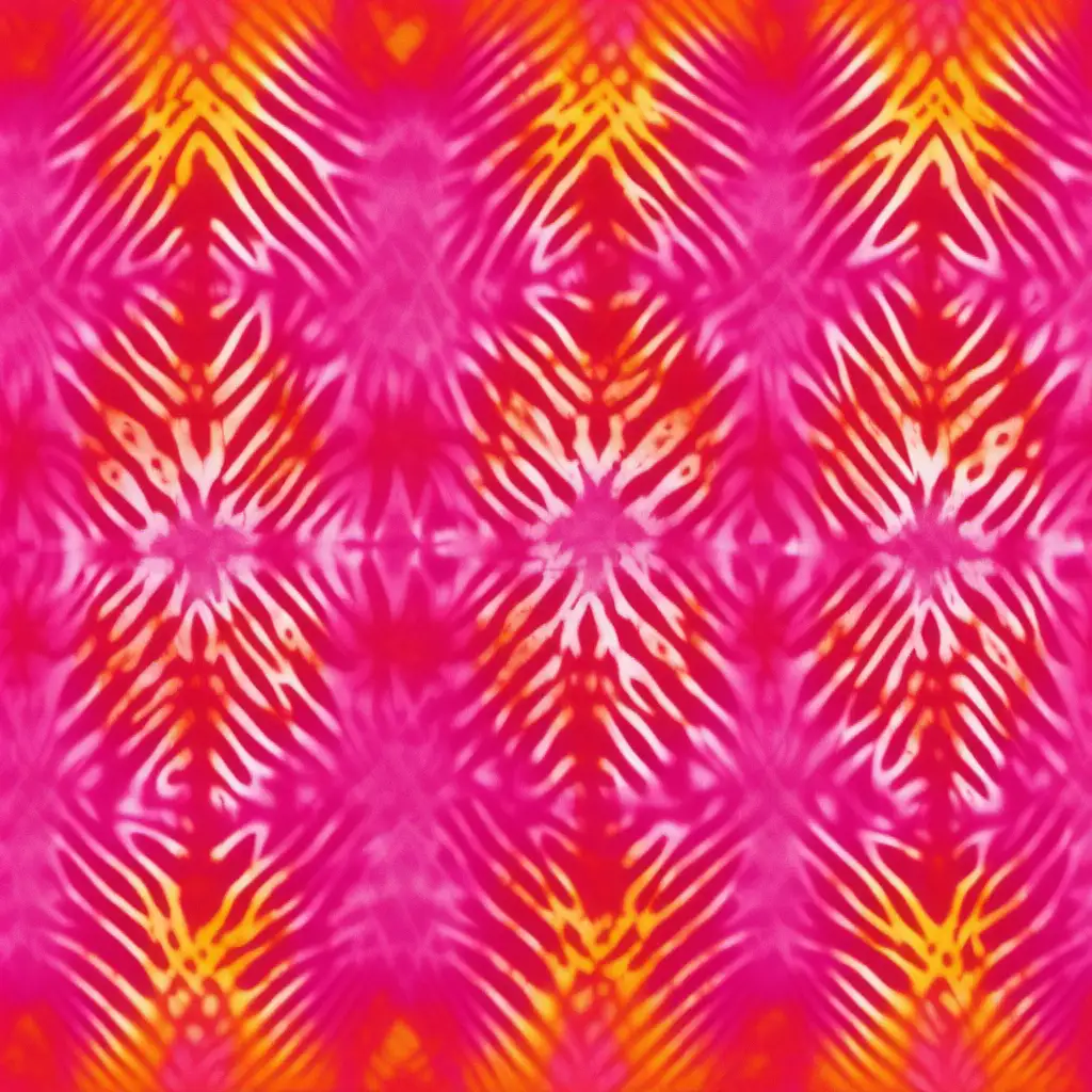 Vibrant Hot Pink and Orange Tie Dye Criss Cross Pattern