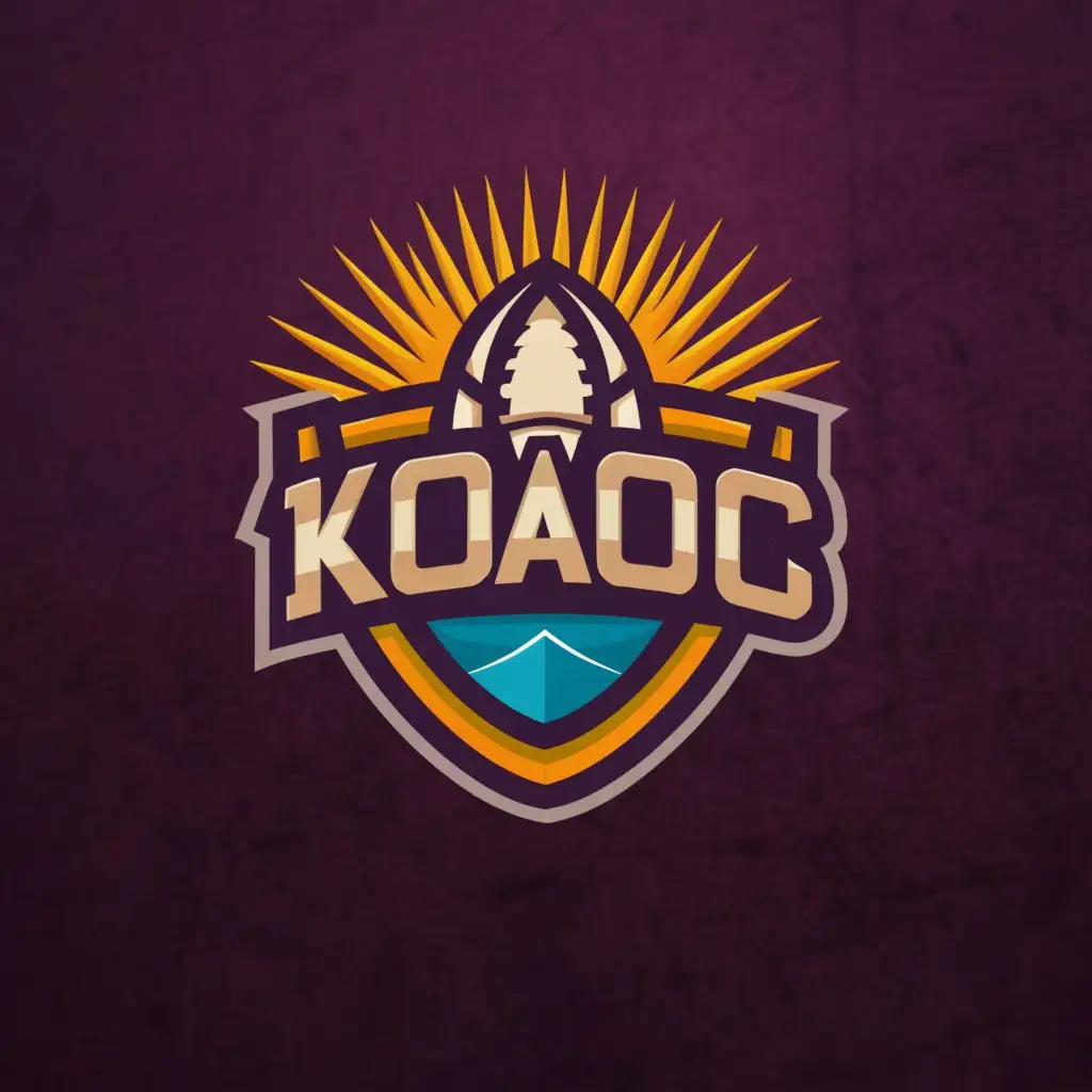 a logo design,with the text "KOAOC", main symbol:shield football club sun,Moderate,be used in Sports Fitness industry,clear background