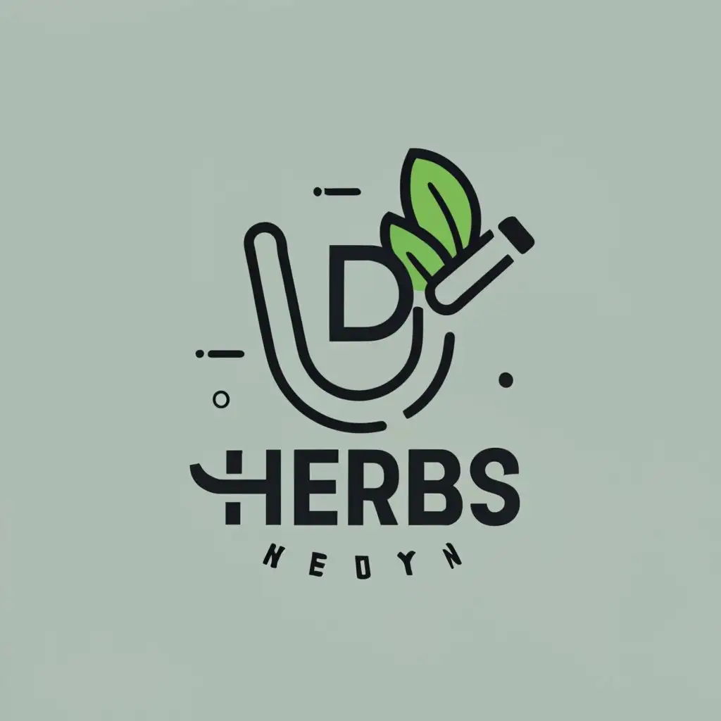 logo, lowercase text, a font with industrial precision, monochrome, design centered around the text, with subtle leaf silhouette, with the text "deepherbs", typography, be used in Technology industry