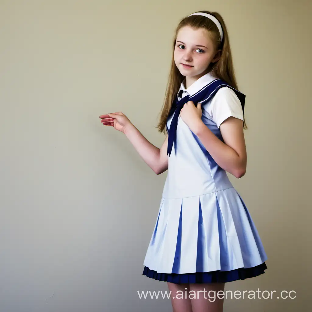 Teenage-Schoolgirl-Lifting-Her-Dress