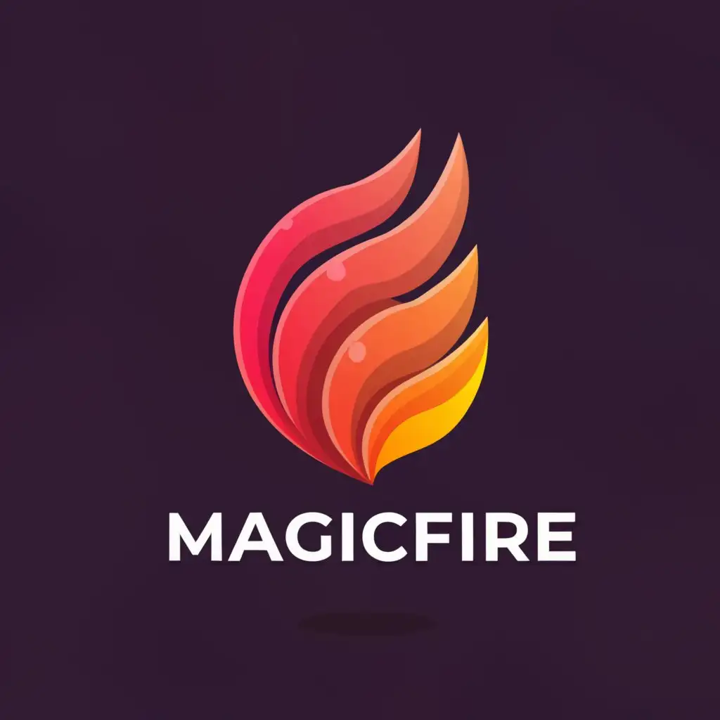 a logo design,with the text "magicfire", main symbol:fire,Moderate,be used in Entertainment industry,clear background