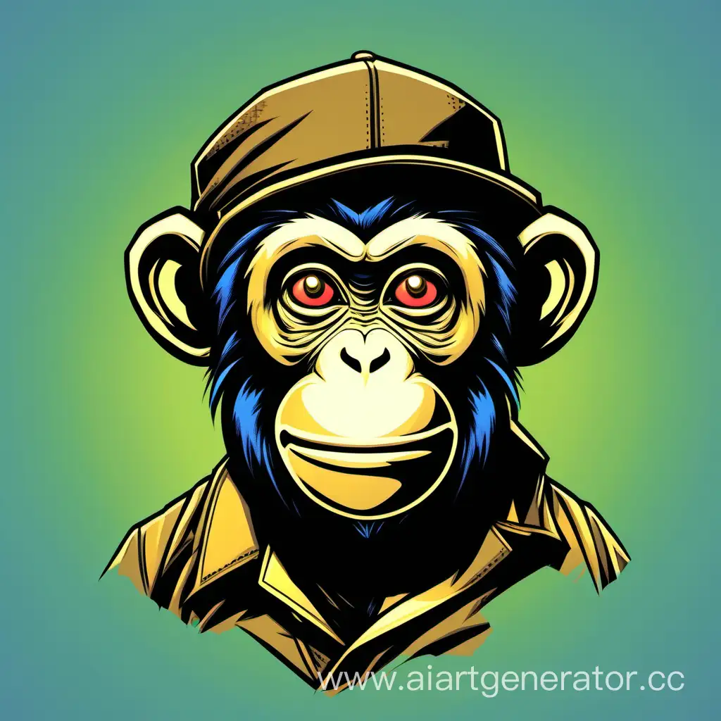 Whimsical-ComicStyle-Monkey-Illustration-for-Playful-Delight