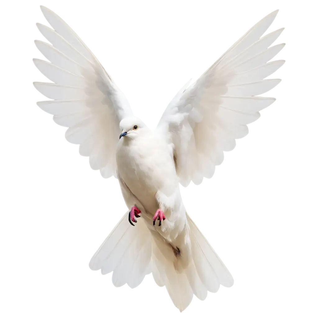
white dove with spread wings