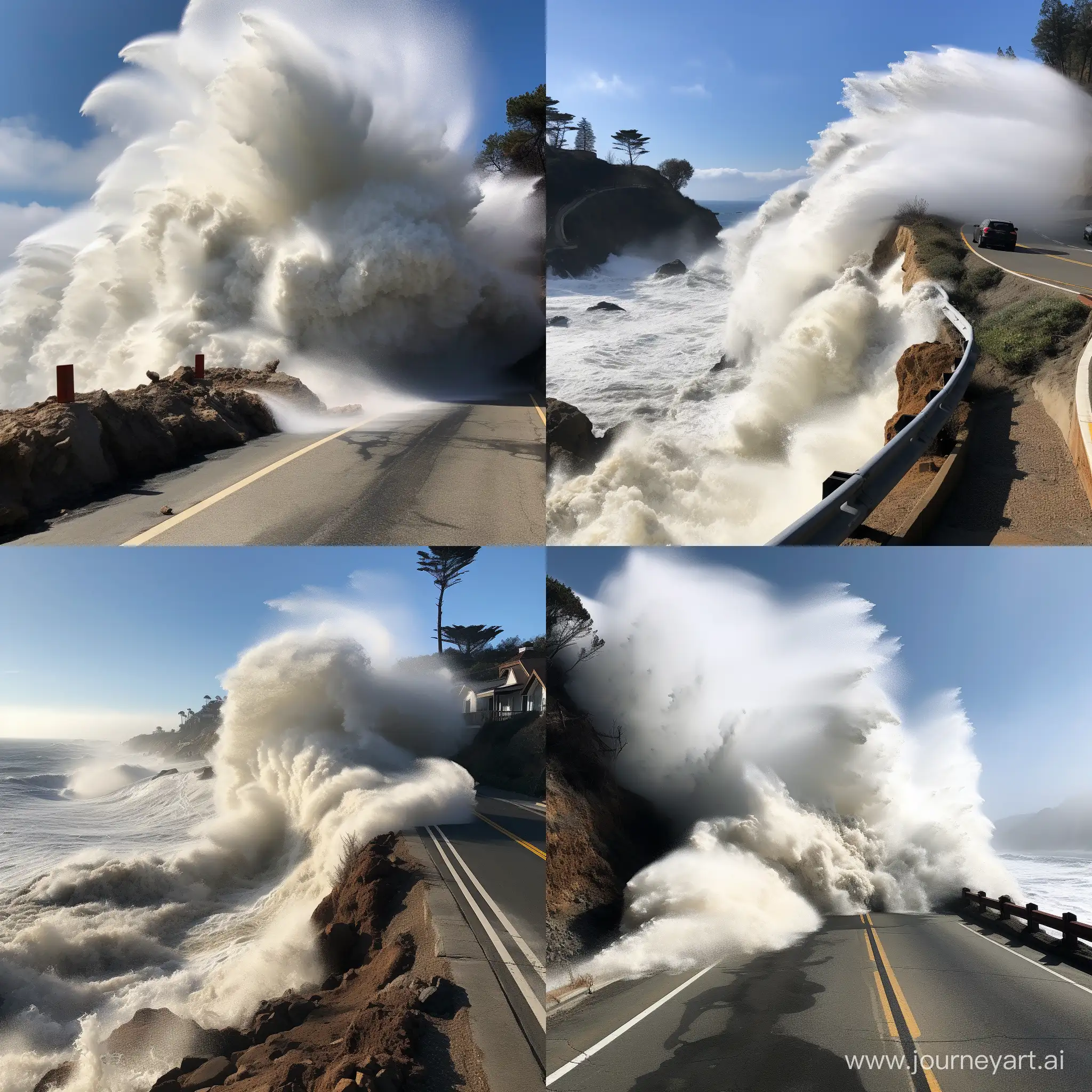 Se ha emitido una advertencia de evacuación en ciertas áreas a lo largo de la autopista de la costa del Pacífico en California mientras el estado continúa siendo sacudido por enormes olas.