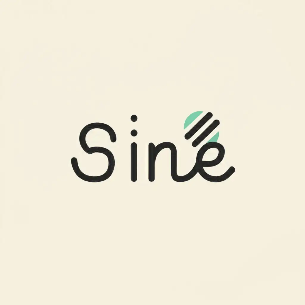 a logo design,with the text "Sine", main symbol:Sine,Moderate,clear background