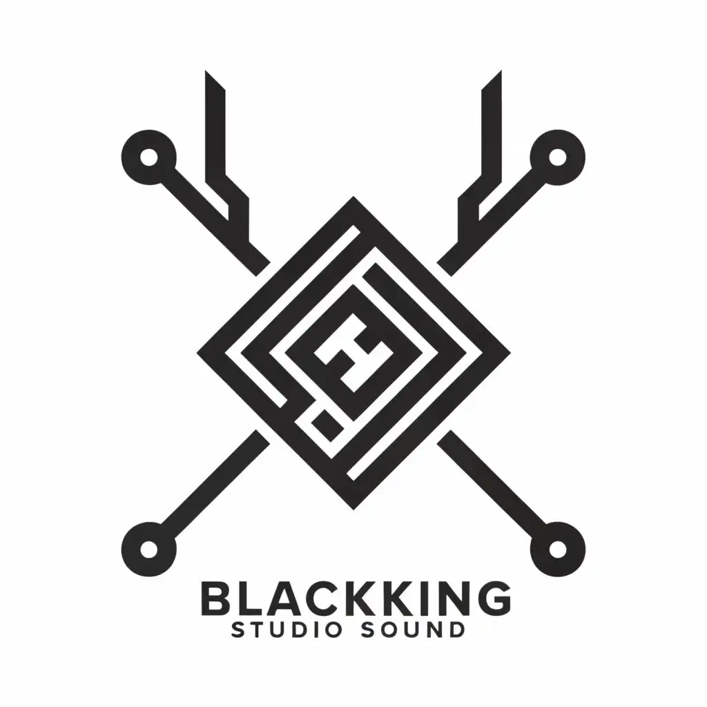 LOGO-Design-For-Illustration-Blackking-Studio-Sound-Dynamic-Symbol-for-Automotive-Industry